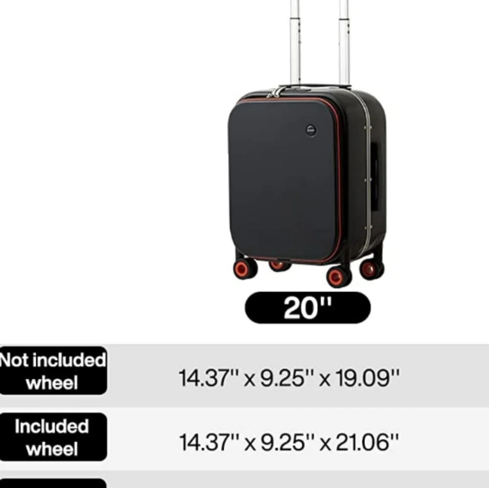 Hanke Carry On Luggage, 20'' Suitcase with Front Laptop Pocket, Travel R… - Picture 10 of 11